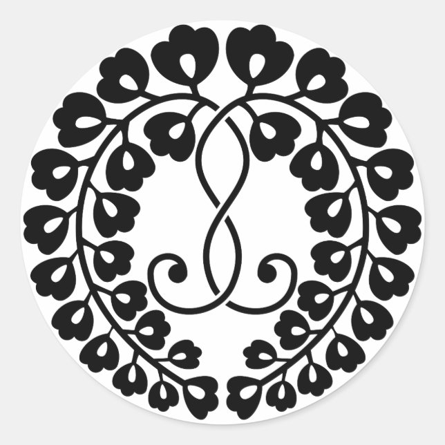 Kujo wisteria runder aufkleber (Vorderseite)