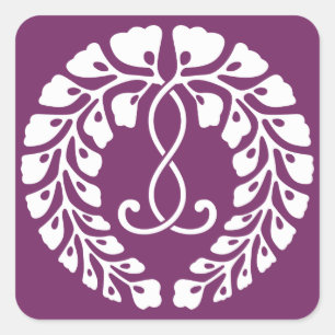 Kujo-Wisterne Quadratischer Aufkleber