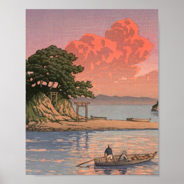 Kujukushima Shimabara von Kawase Hasui Poster (Vorne)