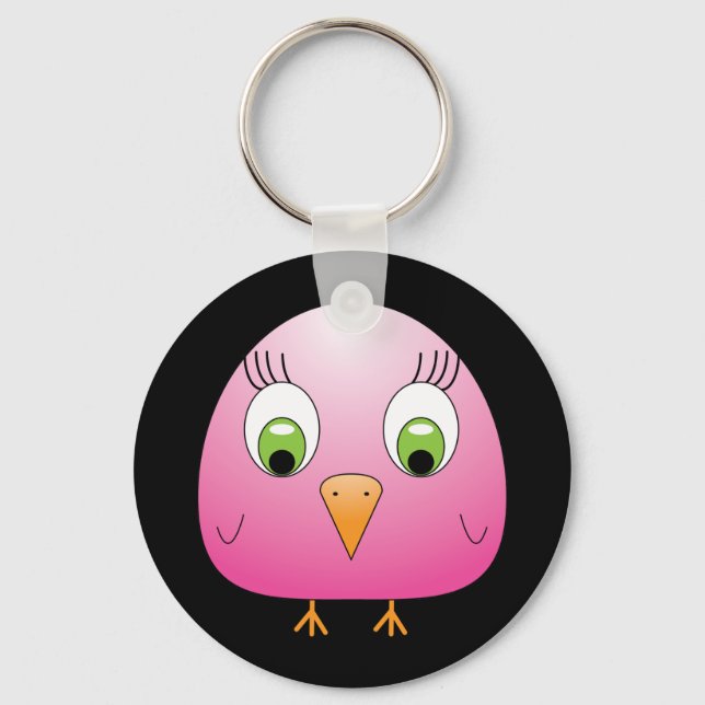 Küken B Pink Schlüsselanhänger (Vorderseite)