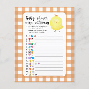 Küken - Baby Shower Emoji Pictionary Spiel