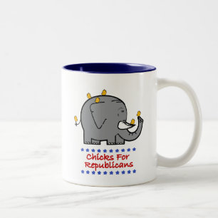 Küken für Republiken Zweifarbige Tasse
