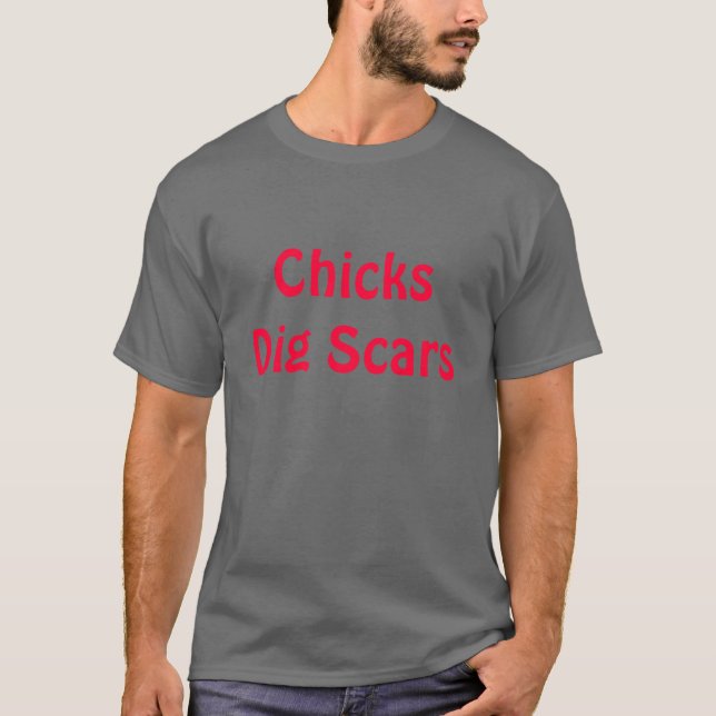Küken-Grabungs-Narben - besonders angefertigt T-Shirt (Vorderseite)