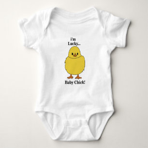 Küken Ich bin ein Glücks Küken Baby Strampler