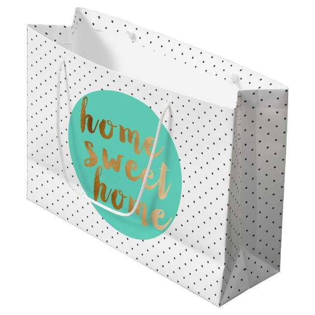 Küken-ImitatgoldZuhause-süßes Große Geschenktüte (Vorderseite Schrägansicht)