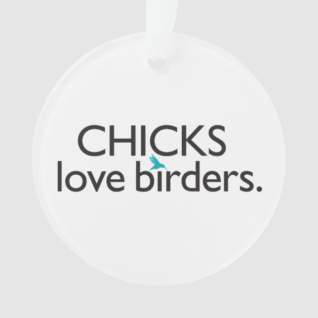 Küken-Liebe-Vogelbeobachter Ornament (Vorderseite)