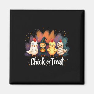 Küken oder Leckerei Witziges Halloween Niedliches Magnet