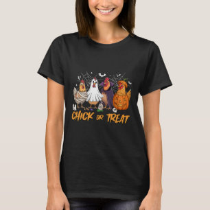 Küken oder Streich lustiges Huhn Kürbis Geist Grus T-Shirt