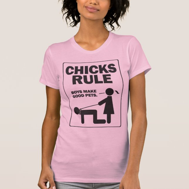 Küken-Regel - Jungen machen gute Haustiere T-Shirt (Vorderseite)