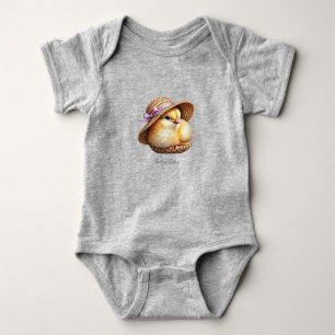 Küken-Rosa-Schleifen-Baby-Body Baby Strampler