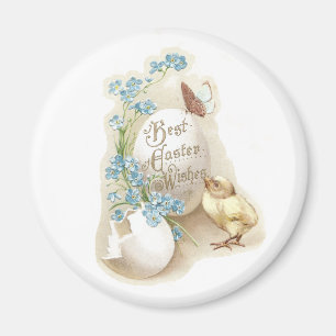 Küken, Schmetterling & Eier Vintage Ostern Magnet