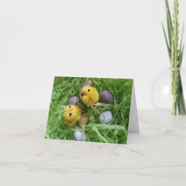 Küken und Eier Karte (Vorderseite)