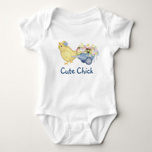 Küken und Warenkorb Baby Strampler