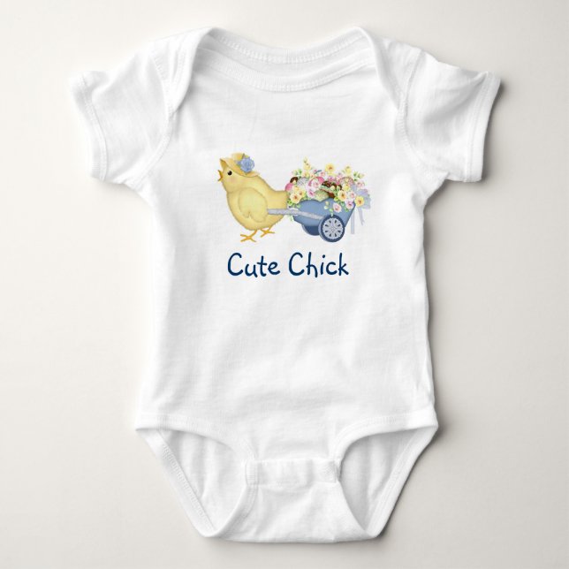 Küken und Warenkorb Baby Strampler (Vorderseite)