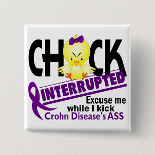 Küken unterbrach 2 Crohns Krankheit Button