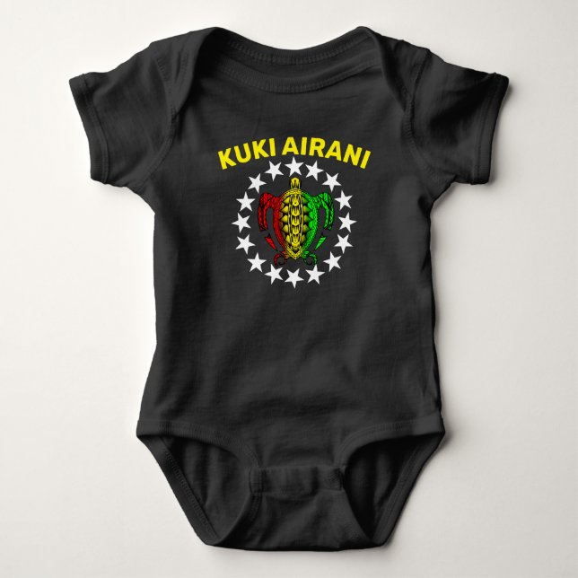 Kuki Airani Reggae Babybodysuit Baby Strampler (Vorderseite)