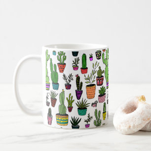 Kukteen in Töpfen Süßes Muster Farbig Kaffeetasse