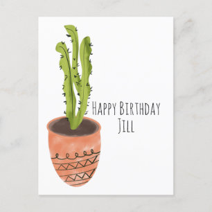 Kukteen-Terrakotta handgezeichneter Geburtstag Postkarte