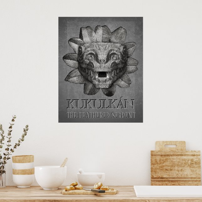 Kukulcán, der gefiederte Serpent Poster (Küche)
