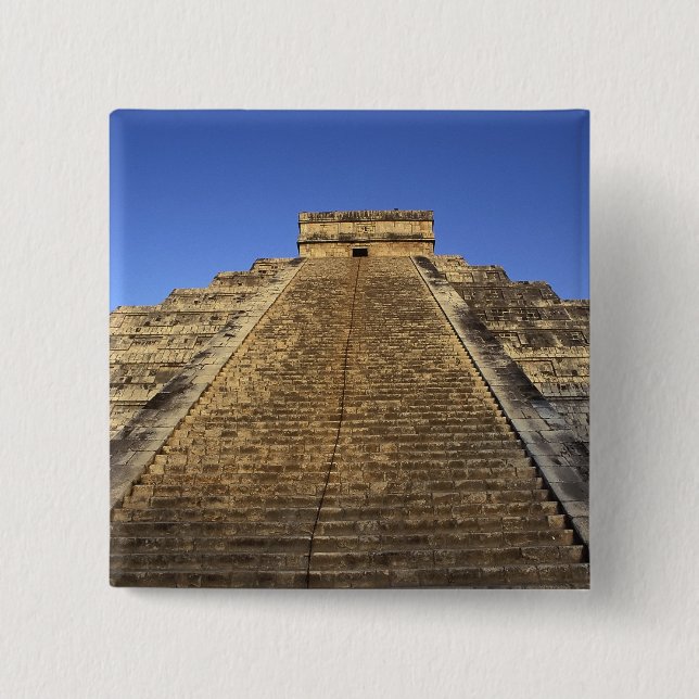 Kukulcan-Tempel oder Castillo-Burg) in 2 Button (Vorderseite)