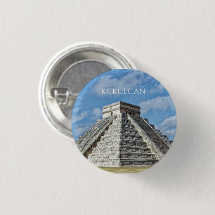 Kukulcán-Tempel, Pyramide, Chichen Itza, Mexiko Button