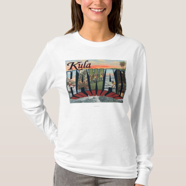 Kula, HawaiiLarge Buchstabe ScenesKula, HI T-Shirt (Vorderseite)