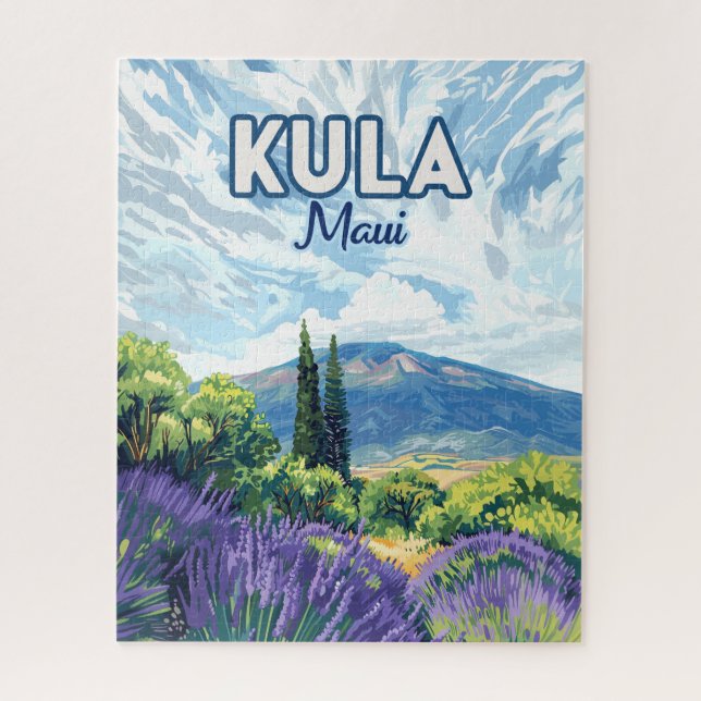 Kula Maui Haleakala Hawaii Lavender Retro (Vertikal)