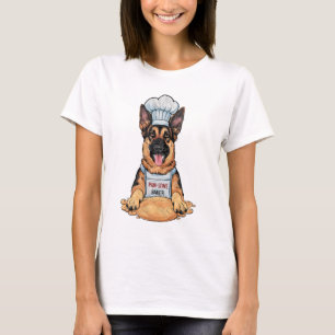 Kulinarische Kanine: Baker German Shepard with Loa T-Shirt