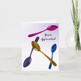 Kulinarische Spoon Design Apprecision Card Dankeskarte