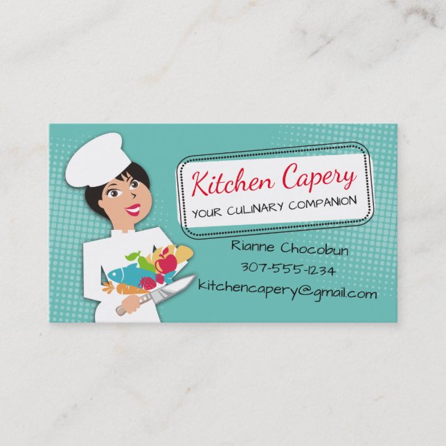Kulinarischer Catering des kundenspezifischen Visitenkarte (Vorderseite)