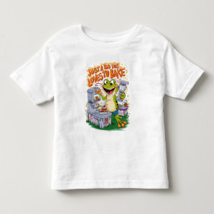 Kulinarischer Explorer: Frogs Stove Adventure Kleinkind T-shirt