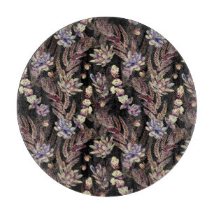 Kulinarischer Garten: modisches Blumenmuster Schneidebrett