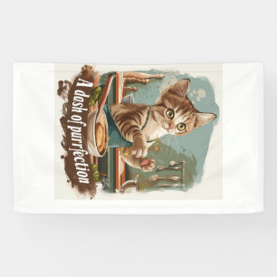 Kulinarischer Katzenkoch Banner