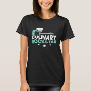 Kulinarischer Rockstar Für Koch, die Gitarre spiel T-Shirt