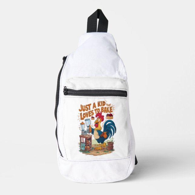 Kulinarisches Chickens Kuchen Kreation Crossbody Bag (Vorderseite)