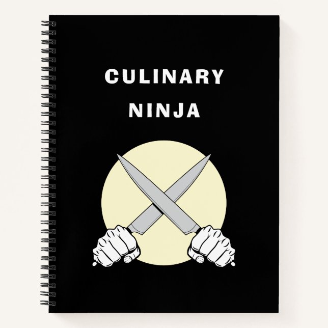 Kulinarisches Ninja Lieblings-Backen Kochrezeption Notizbuch (Vorderseite)