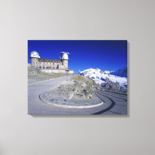 Kulm hotel and trail, Gornergrat, Zermatt Leinwanddruck