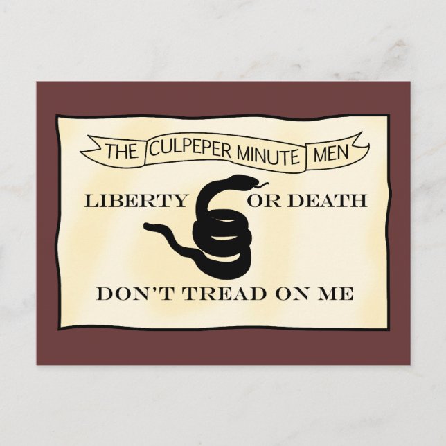 Kulpeper-Minutemen-Flagge Postkarte (Vorderseite)