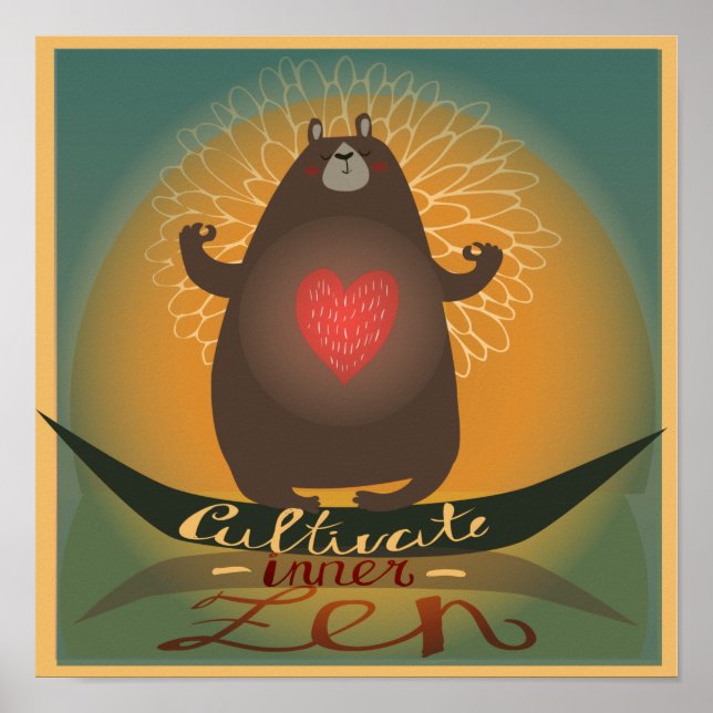 Kultivieren des inneren Zen Poster (Vorne)