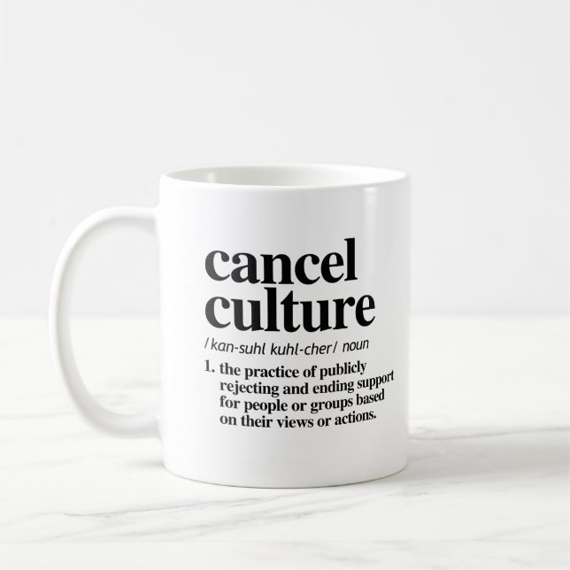 Kultur-Definition abbrechen Kaffeetasse (Links)