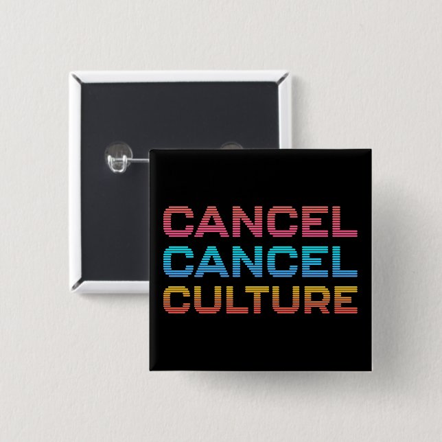 Kultur-Mem-Stellungnahme abbrechen benutzerdefinie Button (Vorne & Hinten)