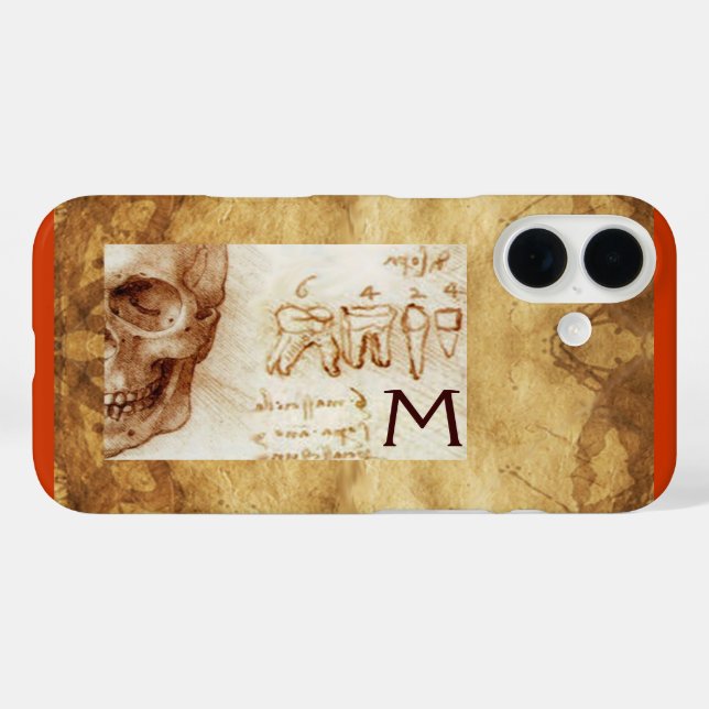KULTUR UND ZÄHNE, ZAHNKLINIK, ZAHNMONOGRAMM iPhone 16 HÜLLE (Rückseite (Horizontal))