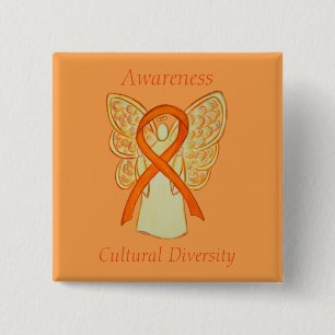 Kulturbewusstsein Diversity Angel Ribbon Button