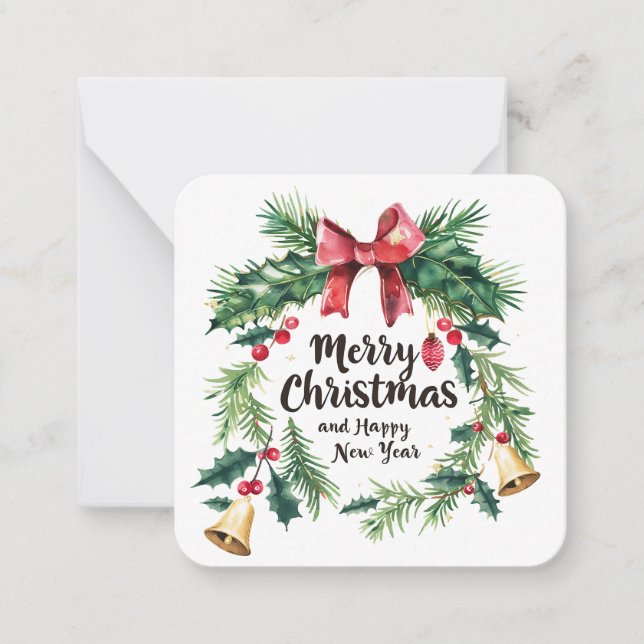 Kulturdekoration Weihnachtsfest Mitteilungskarte (Vorderseite)