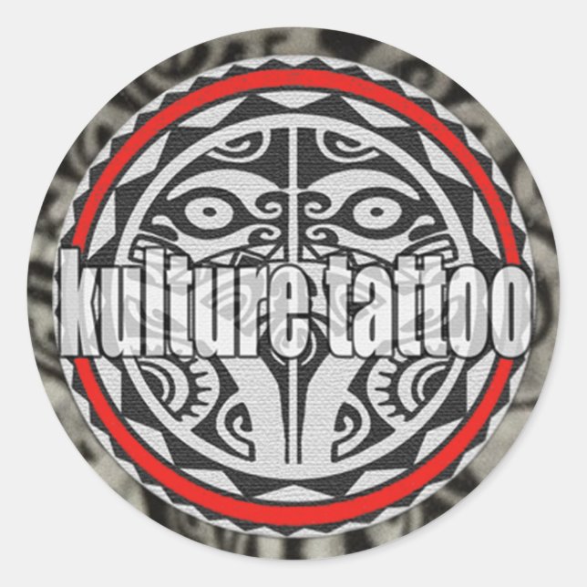 Kulture Tattoo-Aufkleber Runder Aufkleber (Vorderseite)
