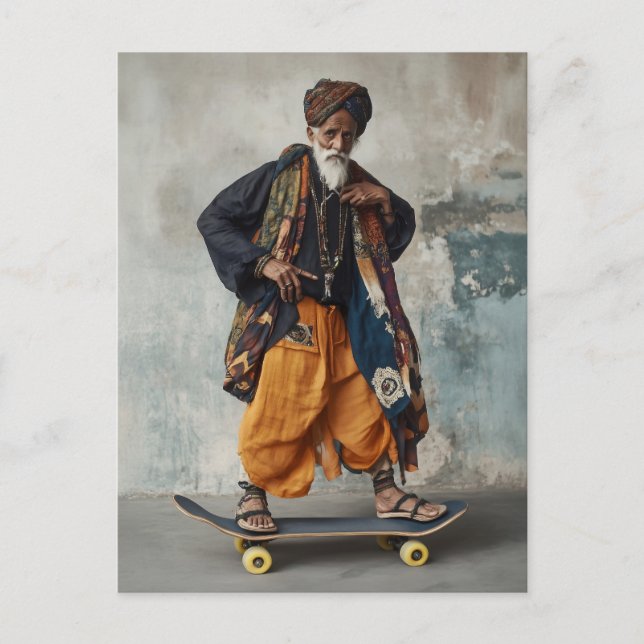 Kulturelle Fusion auf Rädern Postkarte (Vorderseite)