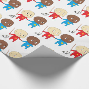 Kulturelle Kinder Kunst Babies St. Nicholas Sinter Geschenkpapier