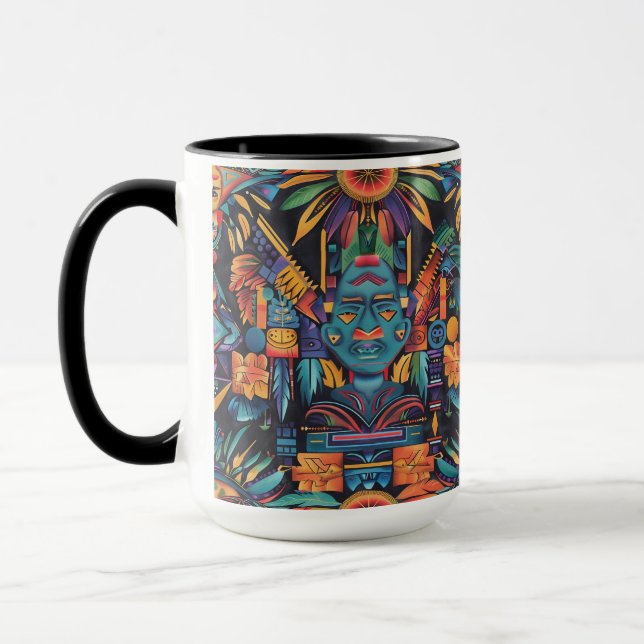 Kulturelle Saphir "Epochal Symmetry" Artisan Combo Tasse (Links)