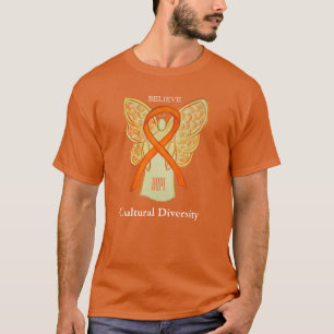 Kulturelles Diversity Orange Awareness Ribbon Shir T-Shirt