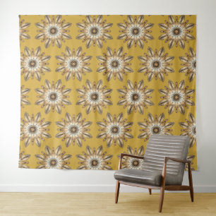 Kulturelles Mandala-Design Wandteppich